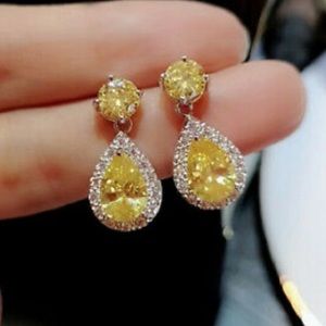 New Pretty sterling silver diamond earrings